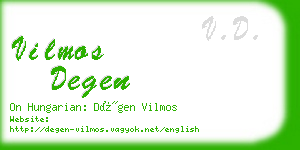 vilmos degen business card